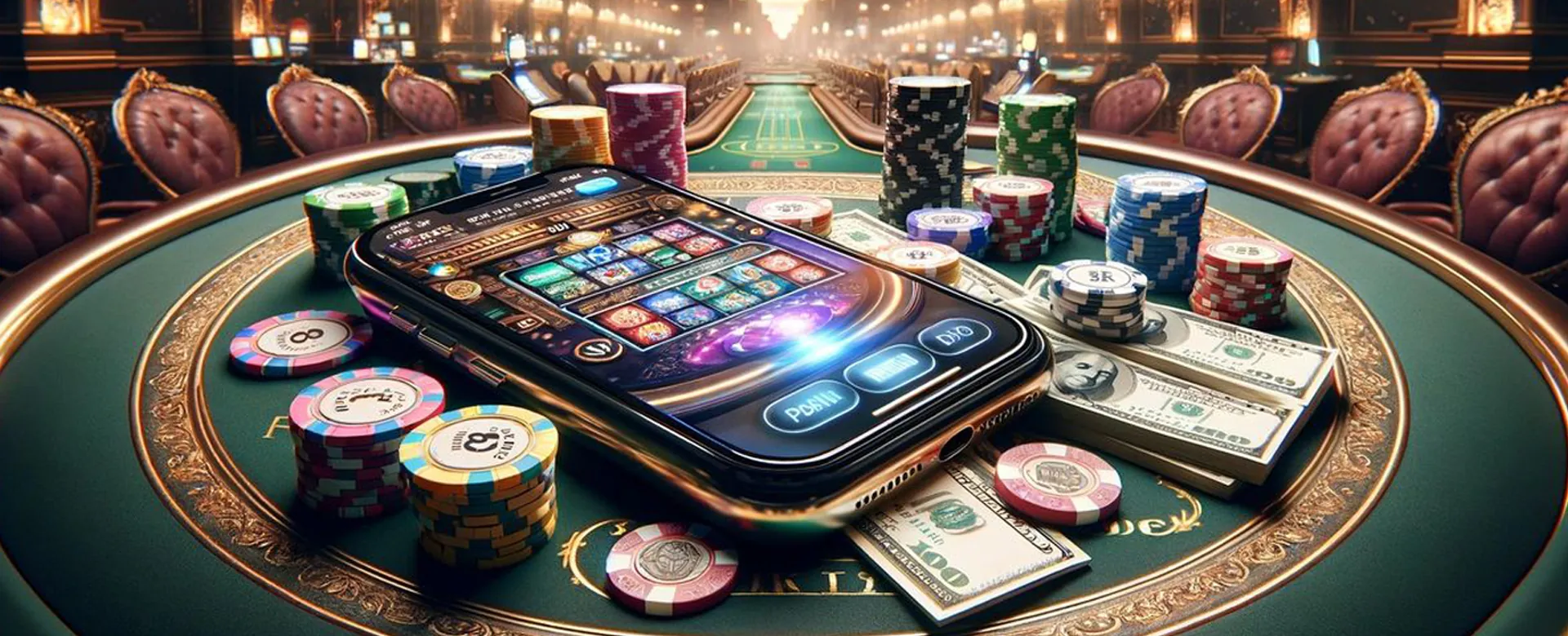 Dynamic background featuring exciting online casino games at OKBET, promoting Hesus Aking Kuya